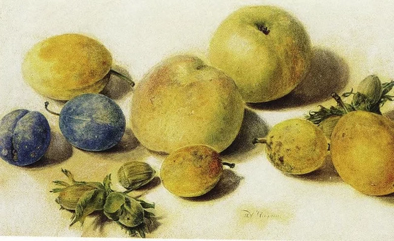 Pesche, prugne e nocciole